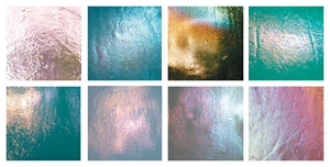 Bullseye Thin Iridescent Pastels Glass Pack, Glass Packs - 90 COE