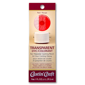 Red Transparent Dye - 1 oz, Resins & Colorants