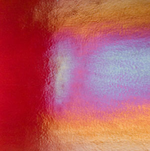 Bullseye Fuchsia Cathedral Iridized Thin 90 Coe, Cathedral Iridized Thins