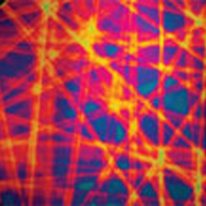 Dichroic Green/ Magenta Blue Pixie Stix On Thin Clear - 4 X 4, CBS 4x4 Patterns