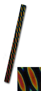 Dichroic Marquis On Thin Black Strip - 104 Coe, Dichroic & Specialty Glass