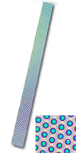 Dichroic Strip - Dots On Thin Clear (104 Coe), Dichroic & Specialty Glass