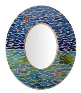 Oval Mirror Wood Plaque, Mosaic Supplies Sale