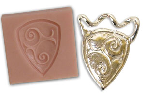 Adinkra Pendant Bravery Mold, Jewelry & Texture Molds