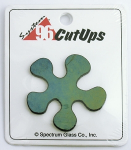 System 96 Cut-up Black Iridized Blob, Fusible Shapes