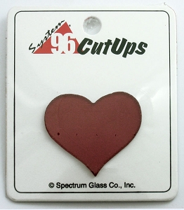 System 96 Cut-up Transparent Red Heart, Fusible Shapes
