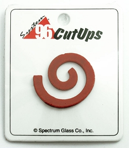 System 96 Cut-up Opaque Red Spiral, System 96 Pre-Cut Glass Sale