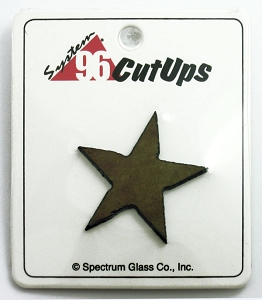 System 96 Cut-up Black Iridized Star, Fusible Shapes