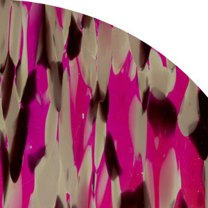 System 96 Dichroic Candy Apple Red on Murano Spirit - 1/4 Sheet, CBS 1/4 Patterned Glass