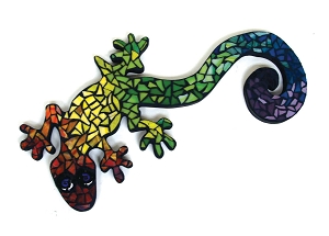 Large Gecko Wood Plaque, Wood Shapes