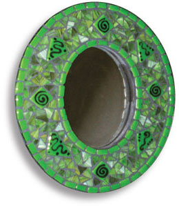 Large Oval Mirror Wood Plaque, Mosaic Supplies Sale
