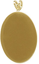 Gold Oval Pendant Plates - 18 Pack, Necklaces, Pendants, Bails