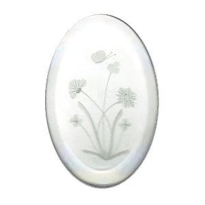 Bouquet Engraved Bevel, Special Order Floral Bevels