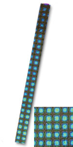 Dichroic Squares on Black Strip - 104 COE, Dichroic & Specialty Glass