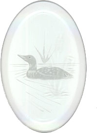 Loon Engraved Bevel, Clear Oval Bevels