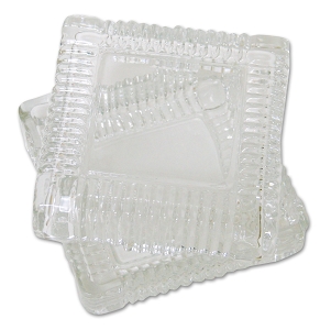 2 Glass Crystal Jewelry Box, Glass