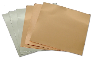 5 Square Metal Embossing Sheets - 6 pack, Supplies