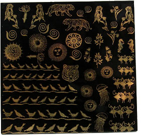 Glass Accents Gold Hodge Podge Decal, Fusing Decals