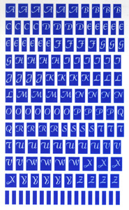 Rub N Etch Stencil - Victorian Letters, Fusing Decals