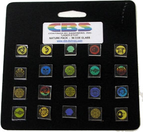 20 Small Dichroic Nature Pinwheels - 96 Coe, Dichroic Assortments