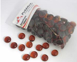 System 96 Glass Pebbles - Medium Amber, Glass Pebbles - 96 COE