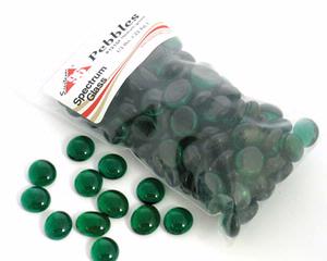 System 96 Glass Pebbles - Medium Green, Glass Pebbles - 96 COE