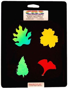 Dichroic Pre-cut Large Leaves - 96 COE, Special Order Packs