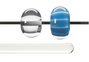 Clear 7-9 mm Transparent Rodz, Bullseye Transparent Rods