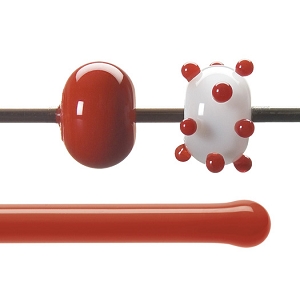 Tomato Red Opal Rodz, Bullseye Opalescent Rods