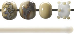 Nougat Opal Rodz, Bullseye Opalescent Rods
