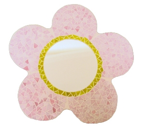 Large Daisy Mirror Wood Plaque, Mirrors