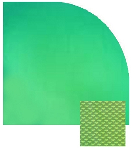 1/4 Sheet Aqua On Thin Clear Radium - 90 Coe