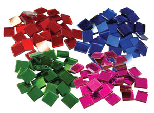 1/2 Primary Mix Mirror Tiles - 8 oz, Mirror Tiles Sale