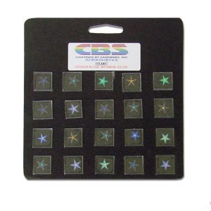 20 Small Technicolor Dichroic Stars - 90 COE, Dichroic Assortments