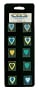 10 Medium Technicolor Dichroic Hearts - 96 Coe