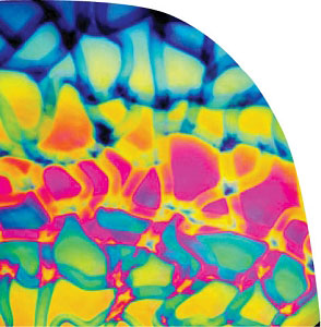SYSTEM 96 Dichroic COOL LAVA ON THIN CLEAR - 1/4 SHEET, 1/4 Sheet Patterns