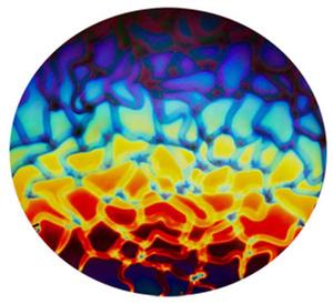 SYSTEM 96 DICHROIC HOT LAVA ON THIN CLEAR - 1/4 SHEET, 1/4 Sheet Patterns