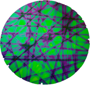 System 96 Dichroic Emerald Pixie Stix On Thin Clear - 1/4 Sheet