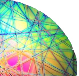 System 96 Dichroic Multi Color Pixie Stix On Thin Clear - 1/4 Sheet, 1/4 Sheet Patterns