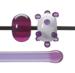 Light Fuchsia Transparent Rodz, Bullseye Transparent Rods