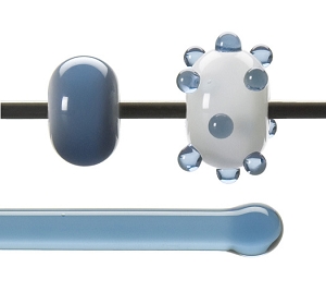 Pale Steel Blue Transparent Rodz, Bullseye Transparent Rods