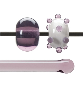 Pale Amethyst Transparent Rodz, Bullseye Transparent Rods