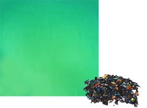 2 oz Aqua Dichroic Frit on Black, Fusing Supplies Clearance