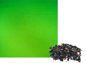 2 oz Emerald Dichroic Frit on Black, Special Order Dichroic Frit