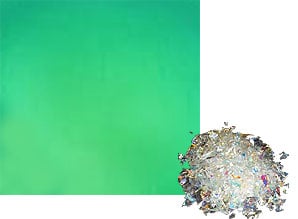 2 oz Aqua Dichroic Frit on Clear, Dichroic Frit
