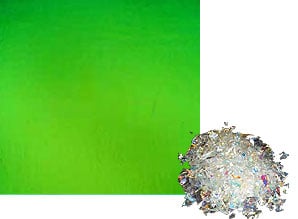 2 oz Emerald Dichroic Frit on Clear, Special Order Dichroic Frit