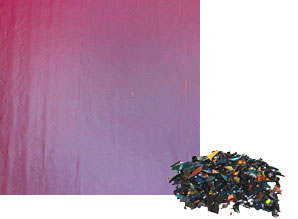 2 oz Black Cherry Dichroic Frit on Black - Coarse, Special Order Dichroic Frit