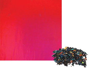 2 oz Candy Apple Dichroic Frit on Black, Dichroic Frit