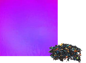2 oz Green / Magenta Dichroic Frit on Black, Special Order Dichroic Frit