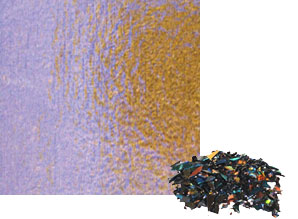 2 oz Yellow / Violet Dichroic Frit on Black, Special Order Dichroic Frit